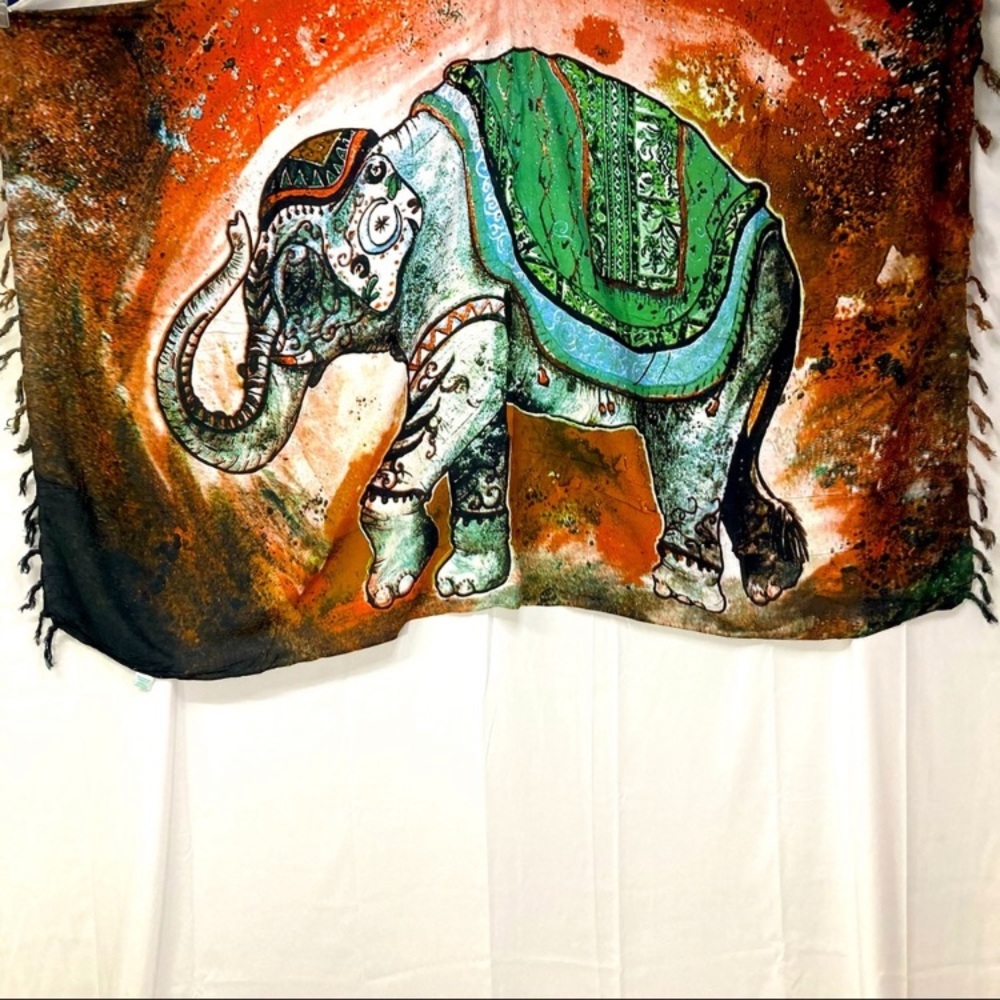 Elephant Print Tapestry Sarong